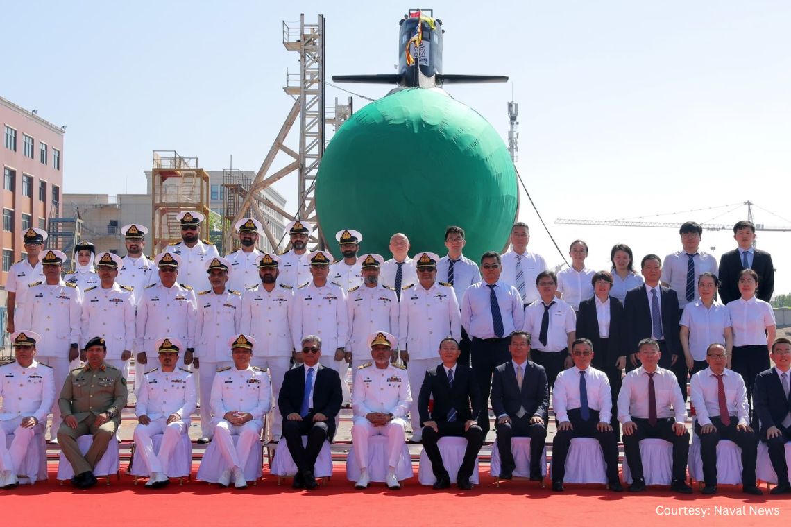 Pakistan Navy Launches Third Hangor-Class Submarine in China