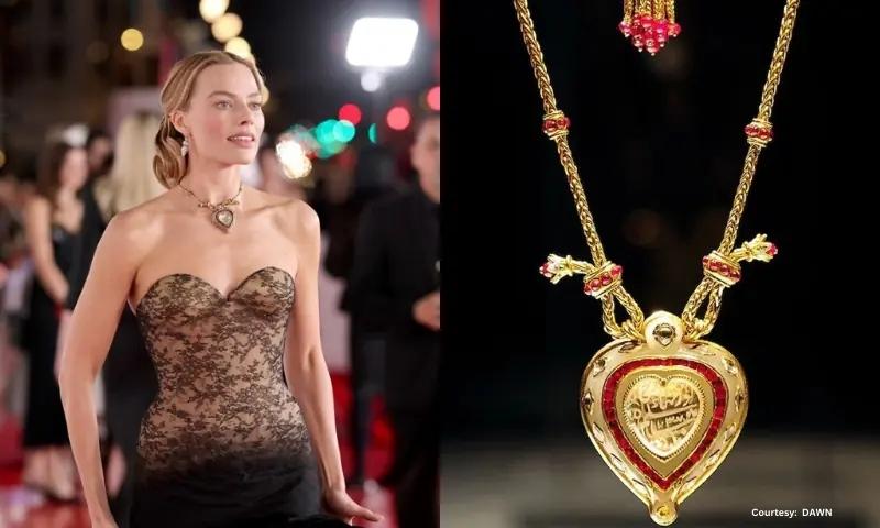 Origins of Taj Mahal Diamond Necklace Worn by Margot Robbie Draw Attention